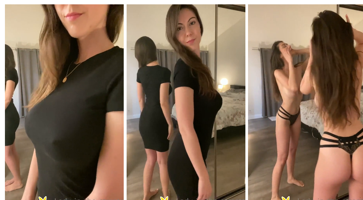 Lady In The Streets Leaked Nude Striptease In Front Of Mirror