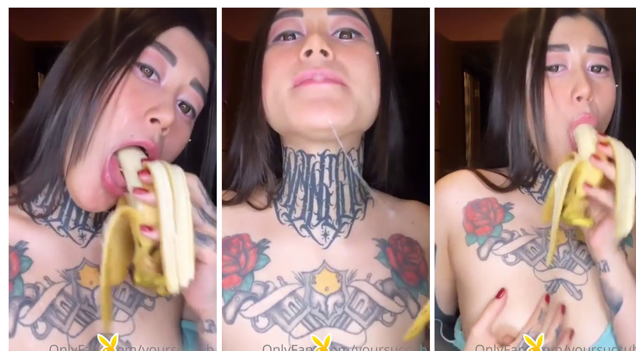 Yoursuccub Leaked Try Deepthroat With Banana Orgasm