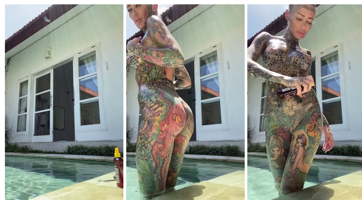 Becky Holt Nude Oiled Up By The Pool Porn Video Leaked