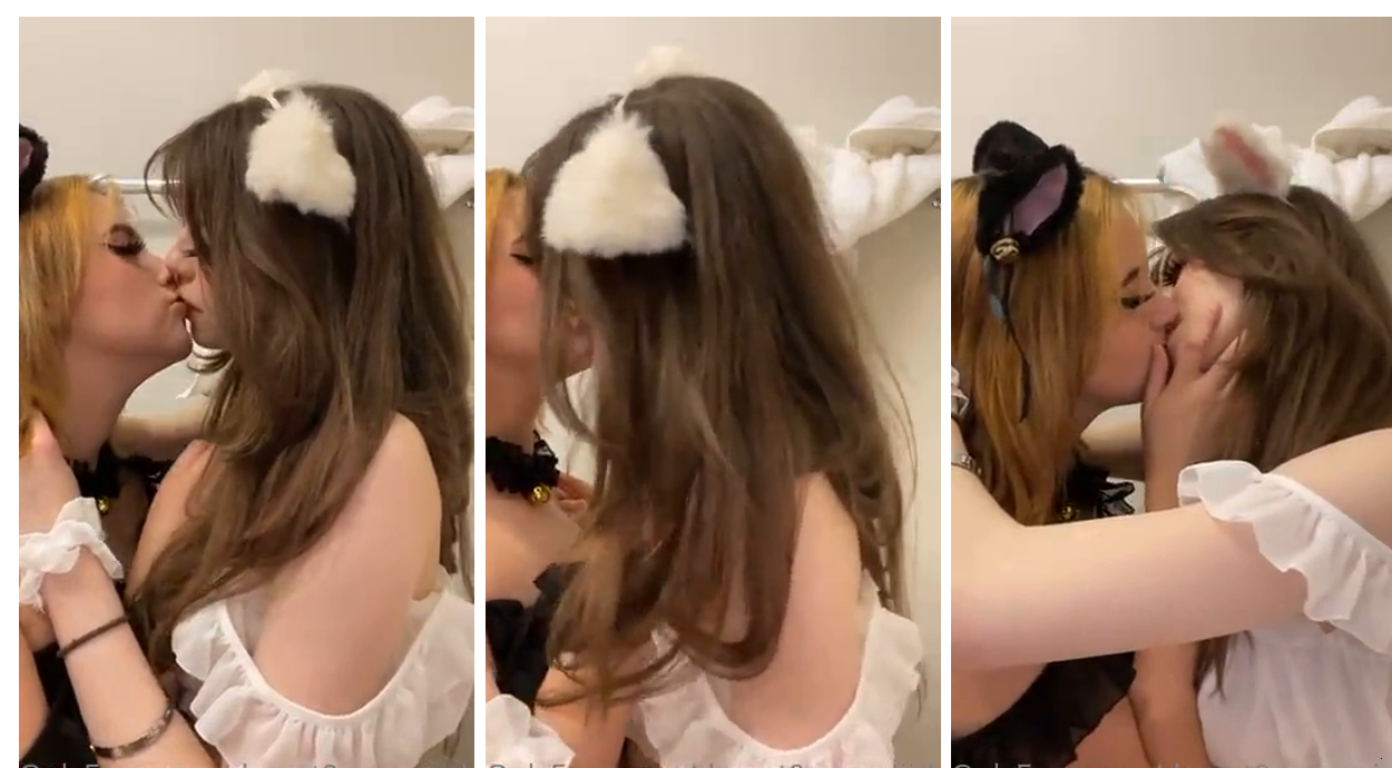 Hannahowo Nude Lesbian Kissing Porn Video Leaked