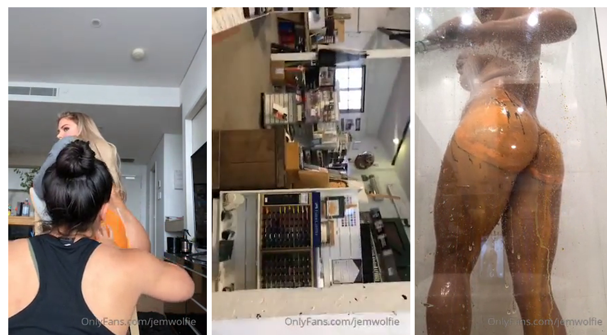 Jem Wolfie Nude Ass Painting Basketball Video