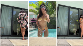 Mia Khalifa Swimming Pool Tease Video Leaked