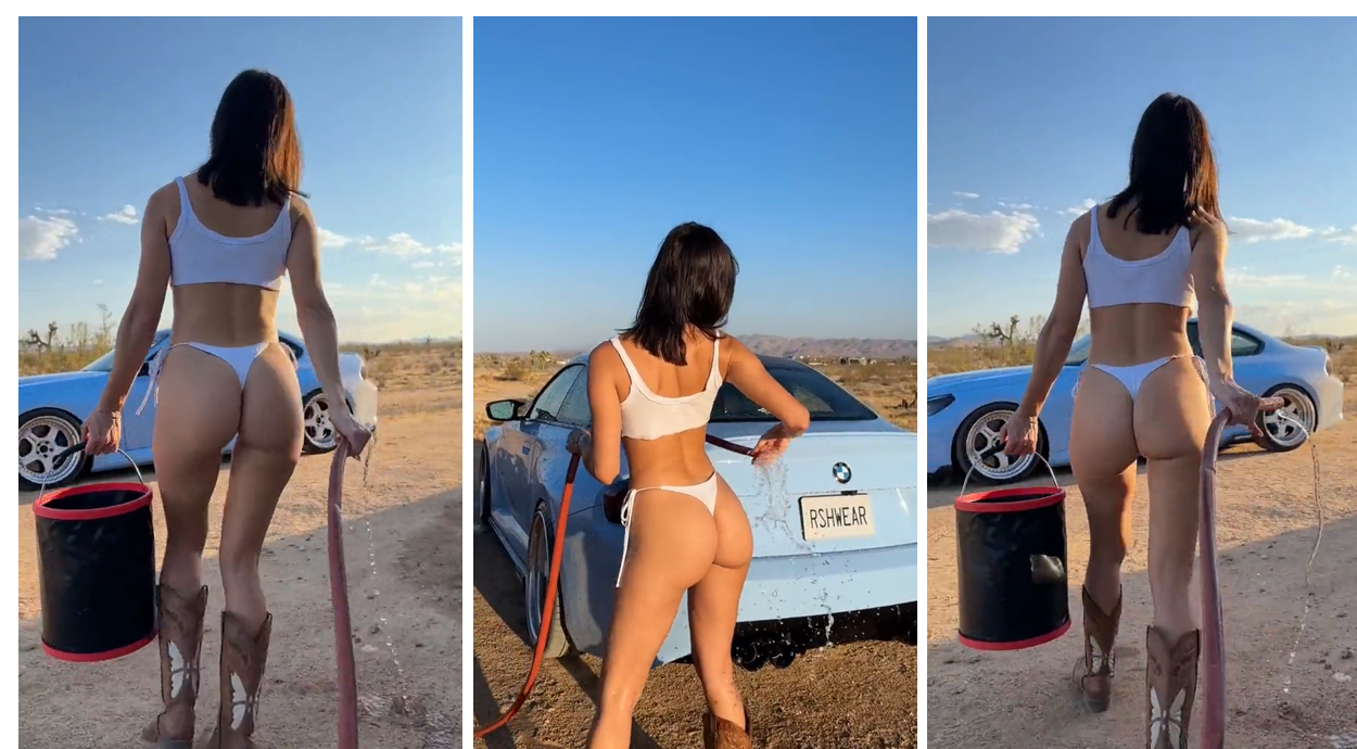Natalie Roush Car Wash Titts Tease Video Leaked
