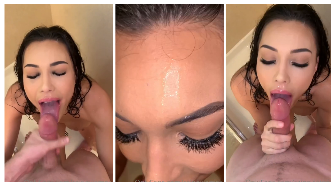 Rainey James Shower Deepthroat Blowjob Facial Video Leaked