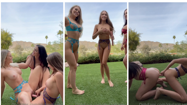 Skylarmaexo Outdoor Threesome Dildo Ended Fuck Video Leaked